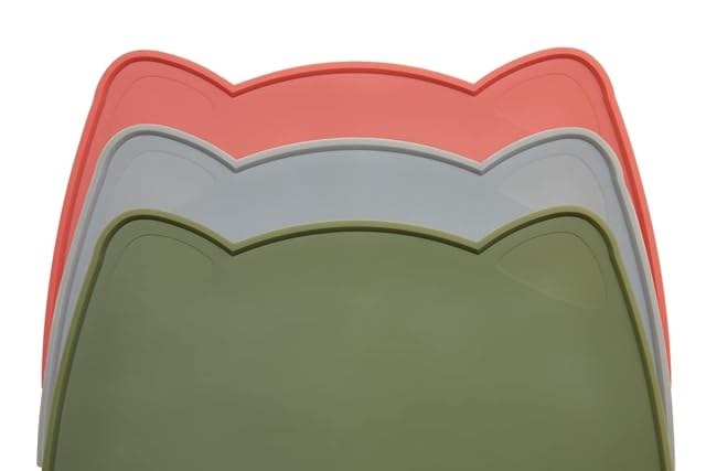 Foto 5 de 6 de OHMO Alfombras para Comederos Perros y Gatos, Impermeable,(Verde Camuflaje, 52 * 30cm)