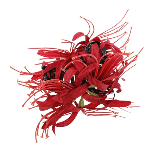 VALICLUD gran horquilla accesorios para el cabello garra forma largo Boda elegante floral horquillas moño pinzas para el cabello para mujeres = pinzas para el cabello el plastico Rosado