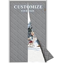 MAGZO Customizable Magnetic Thermal Insulated Door Curtain for Door Size Great Than 100" Width, Upgraded Oxford Cloth Filled with Thicken Cotton, Custom Size for French/Patio/Sliding Glass/Front Doors