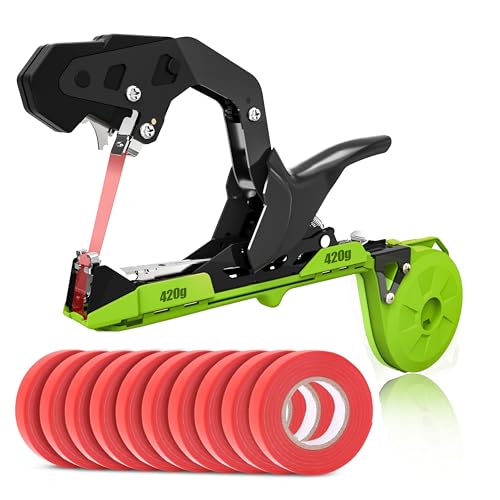 SWANSOFT Pflanzenbindemaschine SW-8107 – 45 Mm Bindezange Mit Band Und Klammern Für Tomaten, Trauben, Gurken