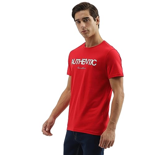 Image of UNITED COLORS OF BENETTON Men's Solid Regular Fit T-Shirt
