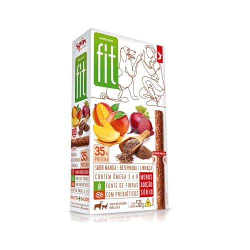 Petisco Para Cães Spin Fit Kit 8 Unidades Pet Bifinho Sabor Manga