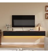FloatiCasa Floating TV Stand High Gloss,47'' Wall-Mounted TV Cabinet,Floating TV Console,Under TV...