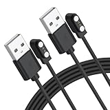 Vancle 2 Pack VeryFit Smartwatch Charger Cable, Magnetic USB Charging Cable for Veryfit Smart Watch ID205L, ID205U, IDW28, ID207, IDW13, IDW15, IDW19, ID208 Plus, ID208BT, ID206 and More