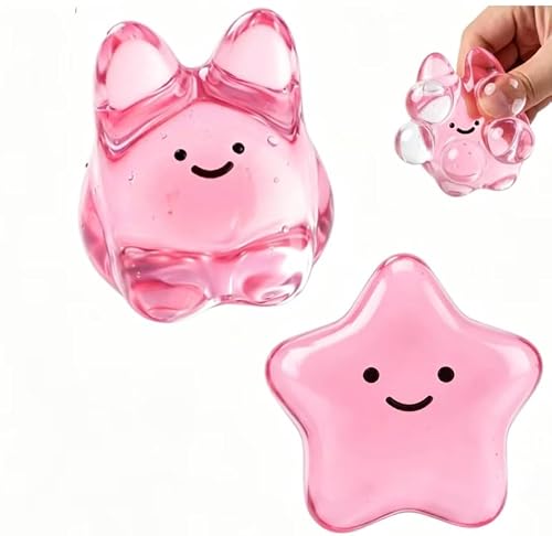 Taba Squishy, Squishy Ball with Soft Texture and Fun Shapes, Sensory Fidget for Play and Collection, Party Favors (Pink 2pcs)