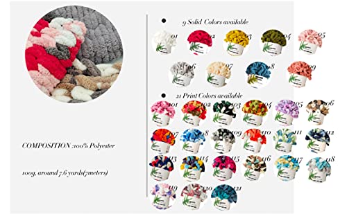 DDL&HEXI -3 novelos 100% poliéster fio de tricô com alça de dedo - fio de cobertor de peso jumbo (br