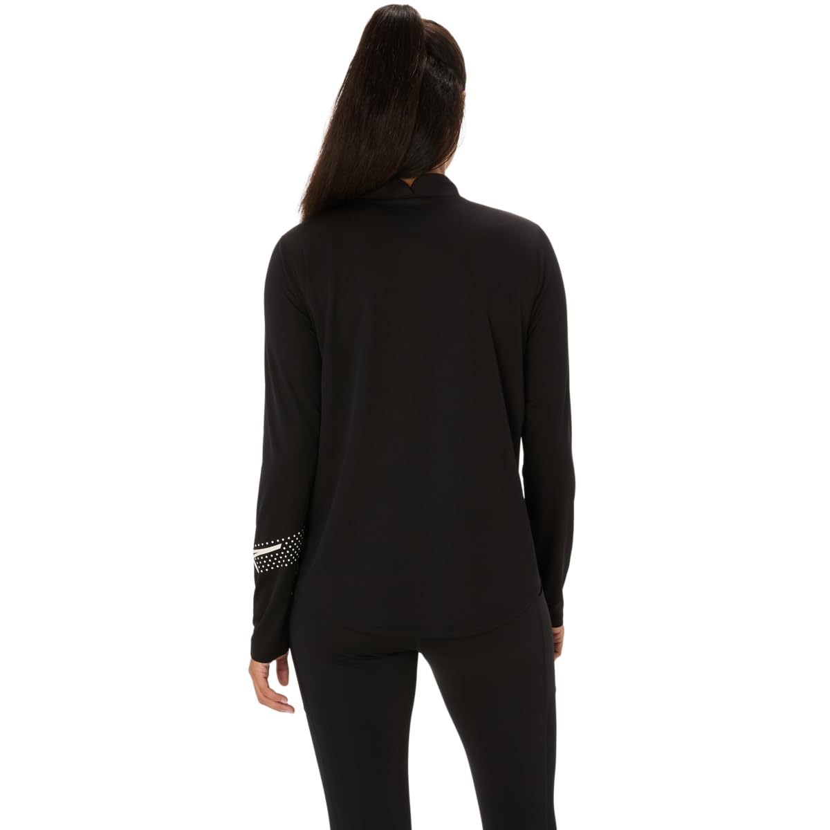 ASICS Women's ICON 1/2 ZIP LONG SLEEVE TOP Running Apparel, S, PERFORMANCE BLACK