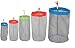 Alemon Small to XXLarge Stuff Sack Lightweight Nylon Mesh Drawstring Storage Bag for Travelling Hiking, Set of 5