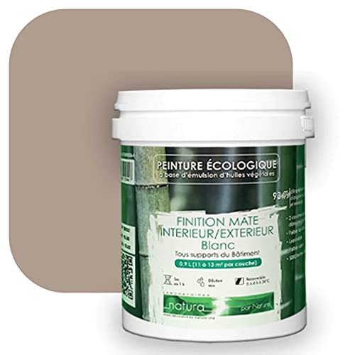 Peinture écologique Natura Tassili® Les Beiges colorés (L'Atelier by Edicolor 048C/048-C/048C1) Intérieur/Extérieur MAT pour 13 m² - 1.00 L Cover