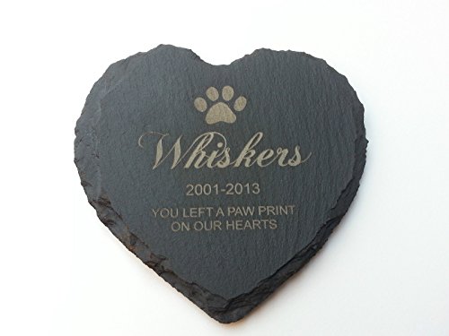 Rutherfords Gifts Personalised Engraved Heart Shape Pet Memorial Grave Marker - Image 3