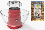 Máquina automática de palomitas con dosificador y atractiva bandeja de recogida.