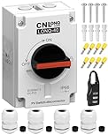 CNLonQcom DC PV Isolateur Interrupteur Sectionneur Solaire 32A 1200V Disjoncteur 1 ou 2 cordes IP66 étanche de déconnexion Boîte délectricité Pour Système Solaire Photovoltaïque