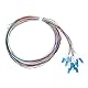 Fafeicy 12-Strang LC/UPC Glasfaser Pigtail, 1,5 m 1310-1550 nm Single-Mode-Einfügungsverlust, 3,8 cm Minimaler Biegeradius, Keramikzwinge Stecker, Plug-and-Play