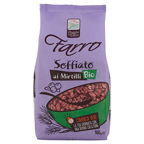 Escarcha soplada orgánica con arándanos reposo de espelta 160 g cereales desayuno