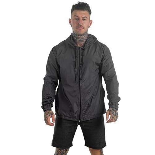 Blusa Masculina Corta Vento Jaqueta Zíper Corrida Caminhada Cor:Cinza;Tamanho:M