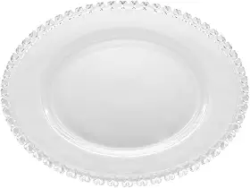 LYOR - Prato Para Sobremesa de Cristal Coração Transparente 20cm - Mesa Posta - Itens Para Casa - Utensílios de Cozinha - Enxoval - Casamento - Decoração
