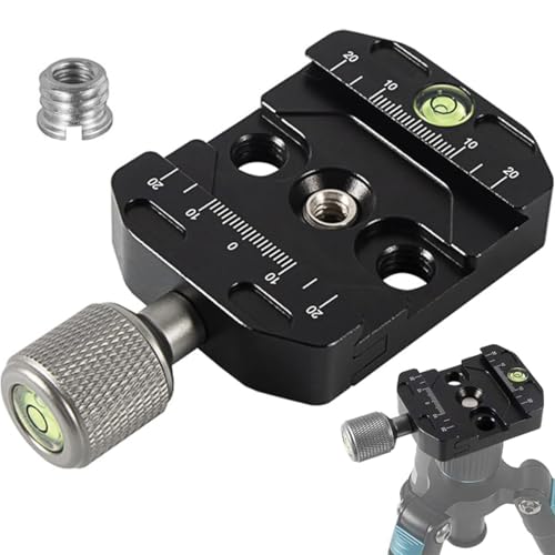 Aililong Morsetto a sgancio rapido Arca Swiss 50 mm – modello QR-50 – adatto per treppiedi con filettatura da 1/4 o 3/8 pollici