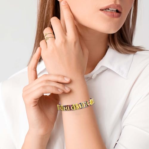 Sorority Shop Alpha Gamma Delta Bracelet — Multi-Color Woven Bracelet with Gold-plated Sorority Nickname and Adjustable Clasp4