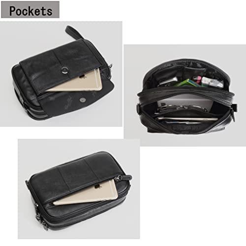 Leather Clutch Purse Wallet for Men Handbags Business Organizer Phone Holder Wrist Bag4