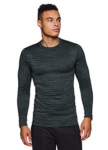 Rbx Men's Compression Fleece Lined Thermal Long Sleeve Base Layer Top F19 Dark Green M #TOP9