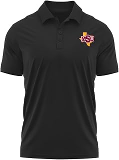 Official NCAA Collegiate Men's Sport Polo Short Sleeve Shirt Left Chest Logo Collection