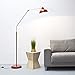 Produktbild große Stehleuchte Retro 1,9m Höhe, Ausladung 90cm, 29cm Schirmdurchmesser (rot)