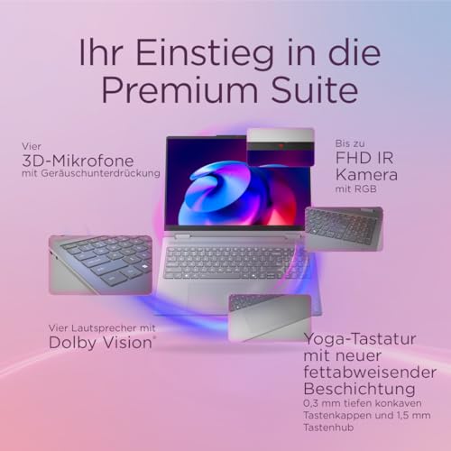 Lenovo Yoga 7i 2-in-1 AI Laptop | Copilot+ PC | 14 2.8K OLED | Intel Core Ultra 7 | 16GB RAM | 512GB SSD | Intel Arc Grafik | Win11 | QWERTZ | inkl. Yoga Pen | 3 Jahre Garantie Exklusiv bei Amazon