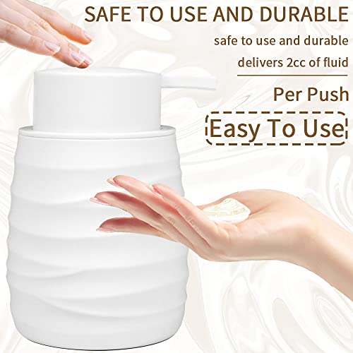 Hand Soap Dispenser Plastic Pump Rust Resistant Leak-Proof Non-Slip Refillable Liquid Hand Sanitizer Dispenser For Bathroom, Kitchen Sink 7.7Oz White #TOP1