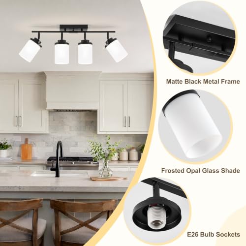 Dvnctz Modern Semi Flush Mount Ceiling Light, Black, 4-Light by Dvnctz - Used condition - Image 5