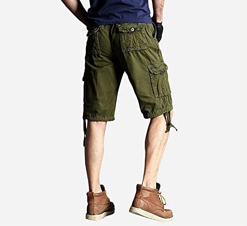KENID Shorts cargo masculino leve com vários bolsos de algodão casual ao ar livre ajuste solto trein