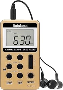 Retekess V112 Mini Radio Gold
