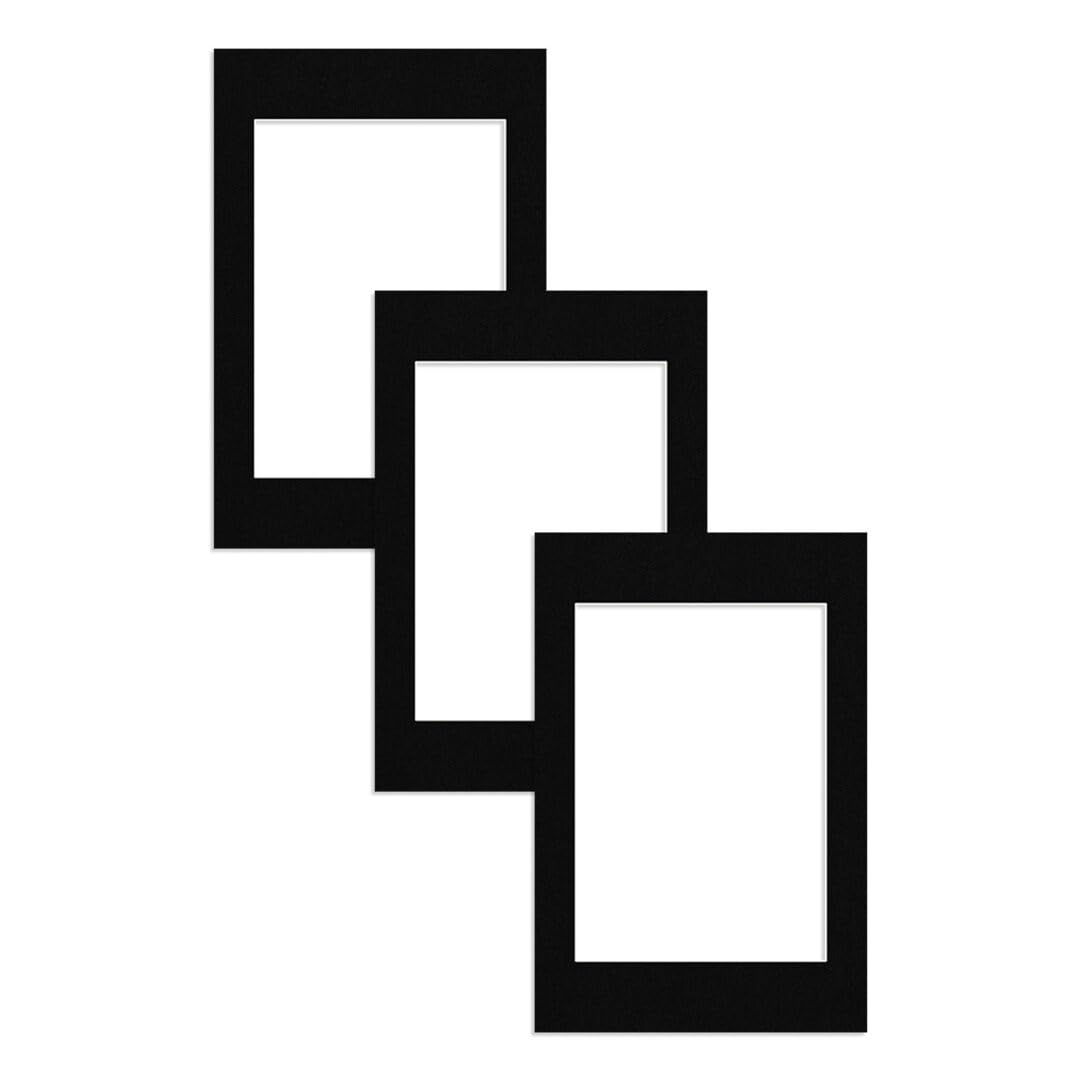 Alison Kingsgate 60X40CM Picture Mounts for A3 Aperture – Precision Cut Cardboard Photo Mounts – Ideal for Frames, Posters, Prints, Artwork & Certificates – (Pack of 3)