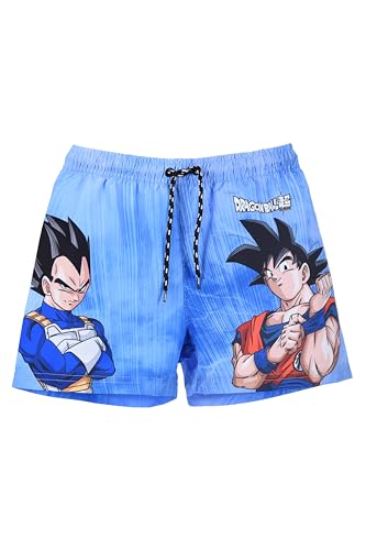 Dragon Ball Z Bañador para Niño, Goku Bermudas Shorts de Baño Bañador de Natación Infantil, Talla 8 Años | Azul