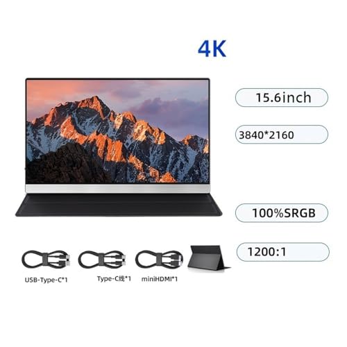 Image of Portable Monitors Portable-Monitor-for-Laptop - 15.6'' 4K FHD IPS Display USB-C HDMI with Speakers External Monitor