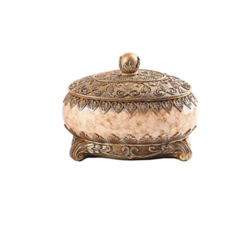 Boîte à bijoux pour boucles d'oreilles colliers et bagues rétro beige