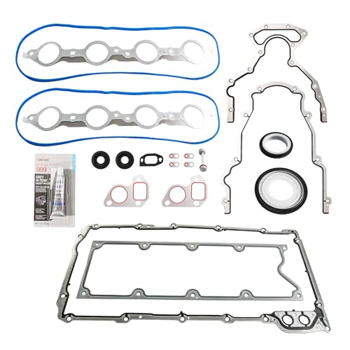 Image of Torchbeam Gen III LS Gasket Set Kit Fit for Chevy Silverado 1500 2500 3500 HD Express 3500 Suburban, GMC Sierra 1500 2500 HD, 4.8L 5.3L 6.0L LS1 LS6 LQ4 LQ9 Engine, Replace# BTR73450 12633904 12558177