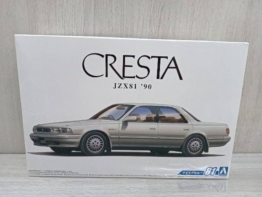 アオシマ1/24プラモデル完成品　81クレスタ 青島文化教材社 アオシマ ザ・モデルカー No.81 1/24 トヨタ