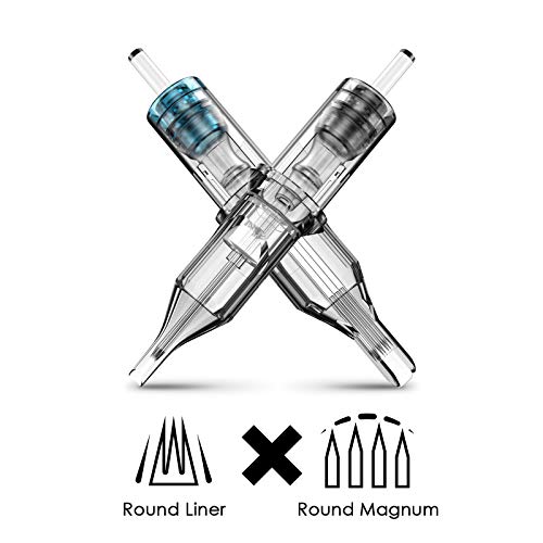 Wormhole Tattoo Cartridge Needles 20pcs Mixed Cartridge Needles 1203RL 1205RL 1205RM 1207RM Tattoo Cartridges Disposable Tattoo Needle Cartridge Tattoo Needles Cartridge Needles for Tattoo Artist - Image 2