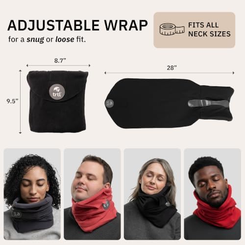Trtl Pillow - Scientifically Proven Neck Support Travel Pillow for Airplanes - Lightweight and Machine Washable - Ergonomic Design for Traveling on Cars and Trains - Grey — view 3