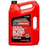 Genuine Ford Fluid XO-5W20-5Q3SP SAE 5W-20 Premium Synthetic Blend Motor Oil - 5 Quart Jug