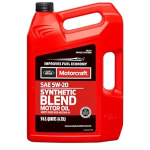 Motorcraft XO-5W20-5Q3SP SAE 5W-20 Synthetic Blend Motor Oil – 5 Quart