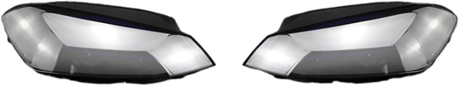 Car Head light Cover Compatible Compatible for for VW for Golf MK7.5 for for GTI 2018 2019 2020 Right/Left Replacement Lampshade Clear Lens Glass Car Accessories(Left and Right)
