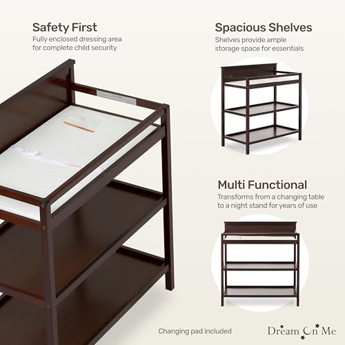 Image of Dream On Me Jax Universal Changing Table, Espresso , 34x20x40 Inch (Pack of 1)