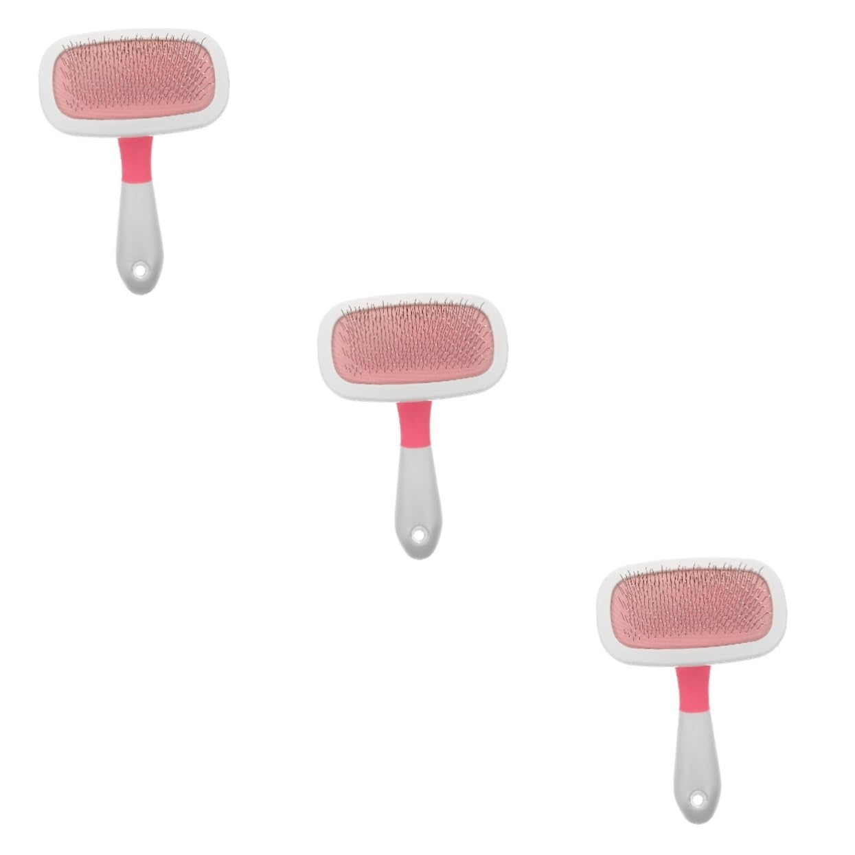FRCOLOR 3piezas Cepillo De Masaje Para Mascotas Cabeza Giratoria Cepillo De Limpieza Para Perros y Gatos Accesorio Ergonómico Para Cuidado Del Pelaje Paraiminar Pelo Muerto y Flotante
