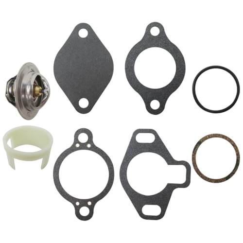 Misimain 8Pcs Misimain Thermostat Kit for Mercruiser 807252Q5 1987-UP Sierra 18-3647 gaskets Sleeve for 4.3L 5.0L 5.7L 7.4L 8.2L 160° - Thumbnail 4
