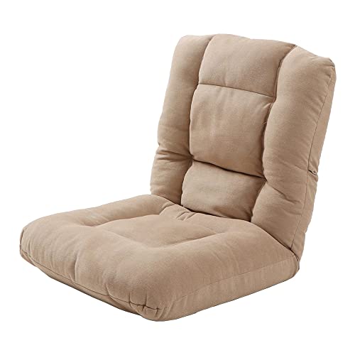 ヤマソロ ストレッチ フロアチェアー 座椅子 リクライニング ポケットコイル ハイバック nucore ヌコアー 83-579 ベージュ