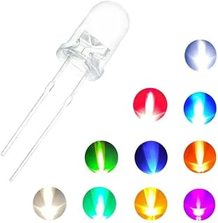 100pcs (10 Colors x 10pcs) 5mm LED Diode 3V 5 mm Assorted Kit Warm White Green Red Blue UV Ultra Bright DIY Light Emitting Diode