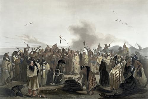 Pinturas famosas de Karl Bodmer cuadro de arte pared salón 60x90cm