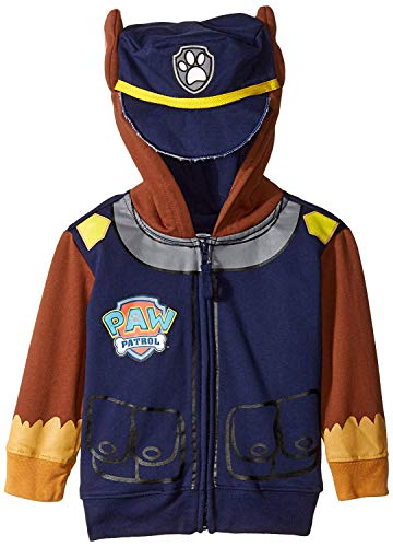 Paw Patrol Little Boys' Paw Patrol Chase Toddler Costume Hoodie, Navy, 5T