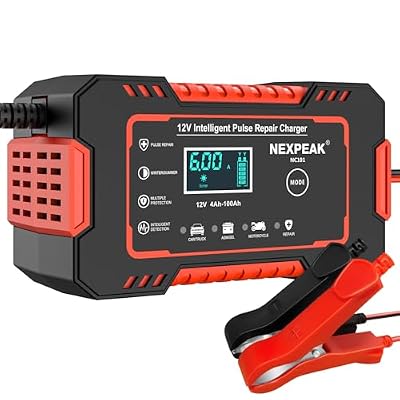 NEXPEAK Car Battery Charger, 6A Smart Battery Trickle Charger Automotive 12V Battery (12V Charger)